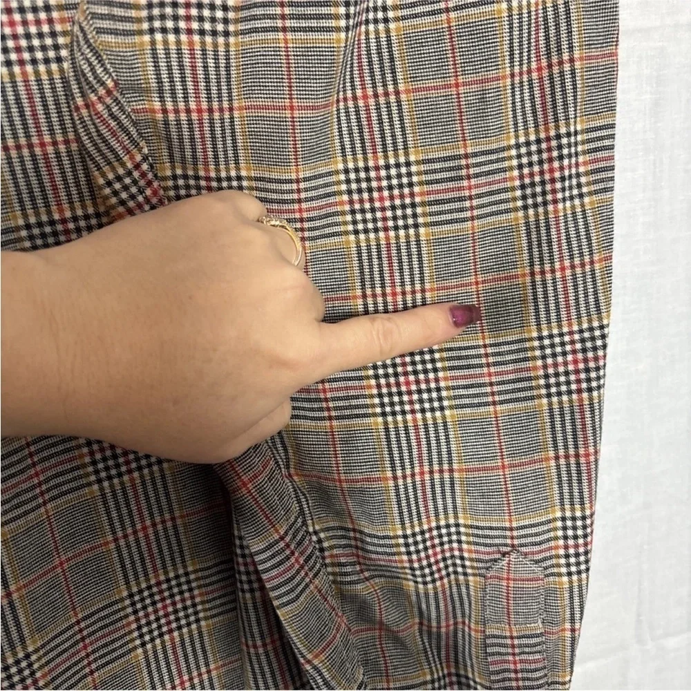 Vintage J. Crew casual Button down shirt Men’s Large Plaid Wool/Cotton W/ Pocket